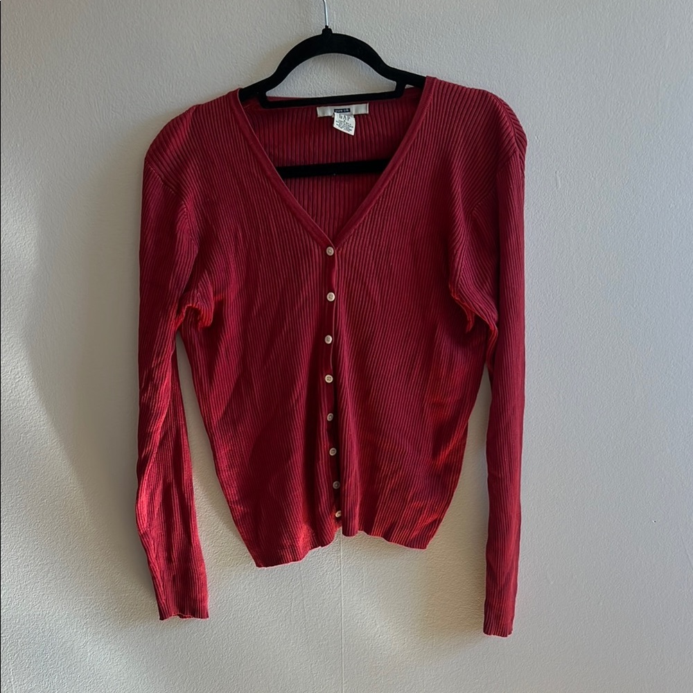 GAP Red Women's Cardigan Sweater